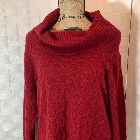 89th & madison red turtleneck sweater size 1X - Picture 3 of 9